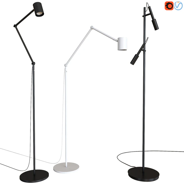 A set of floor lamps. IKEA NYMÅNE. PANZERI TUBINO — Descargar
