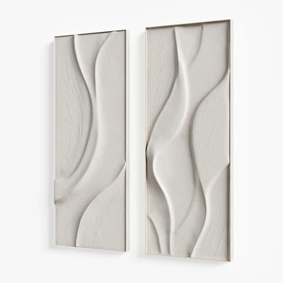 Folded wall art set 02 in three colors — Ver 4