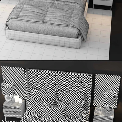 Sandringham Velvet Upholstered Winged Bed — Ver 3