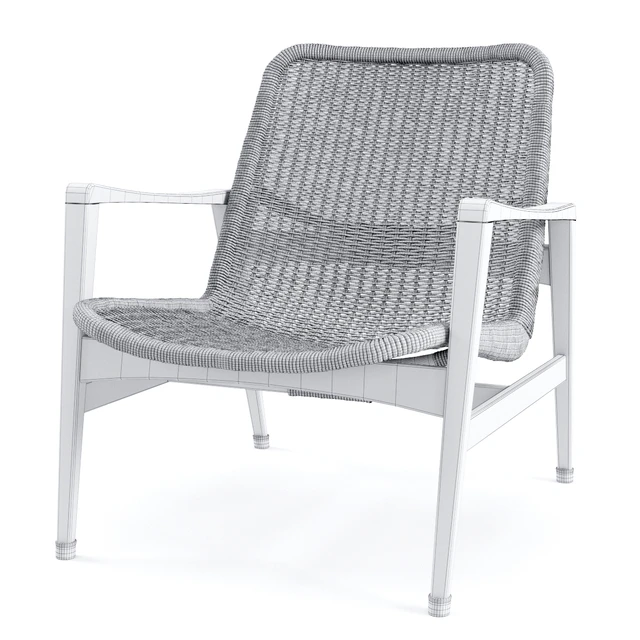 Vintage Lounge Chair Manufactured by Yamakawa Rattan — Descargar