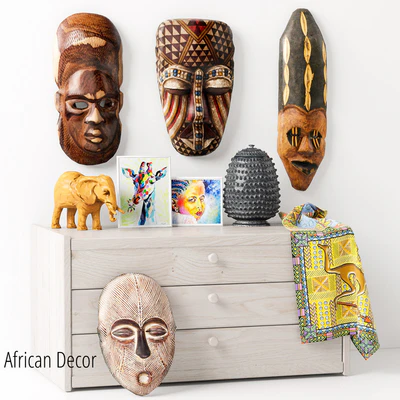 African masks - Decorative set 1 — Ver 1