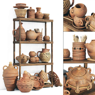 Dishes clay rack n8 / Pottery rack N8 — Ver 1