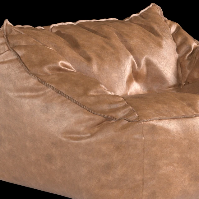 Bean bag chair Vegan Leather Caramel Modern Lounger — Descargar