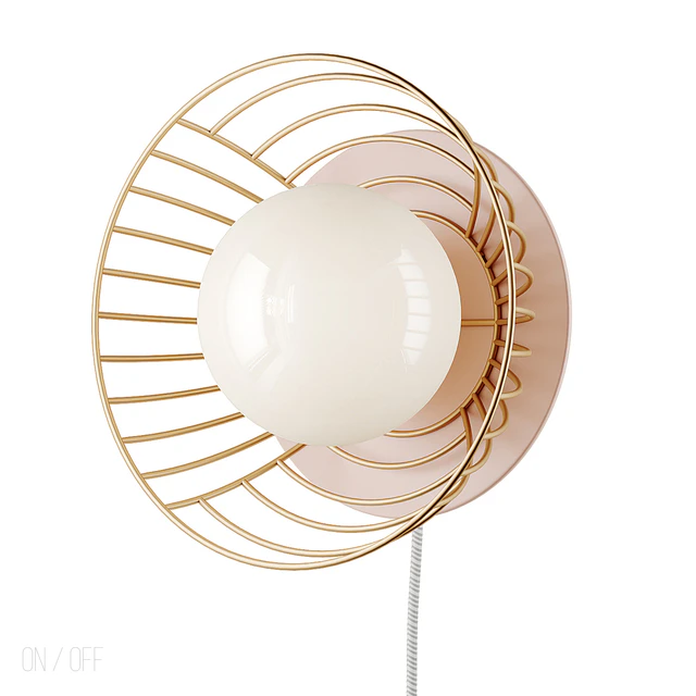 Pink Linework Metal Wall Sconce — Descargar