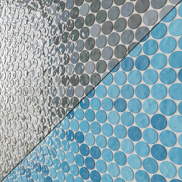 GlassPenny Round Mosaic Wall & Floor Tile 12 Colors — Descargar
