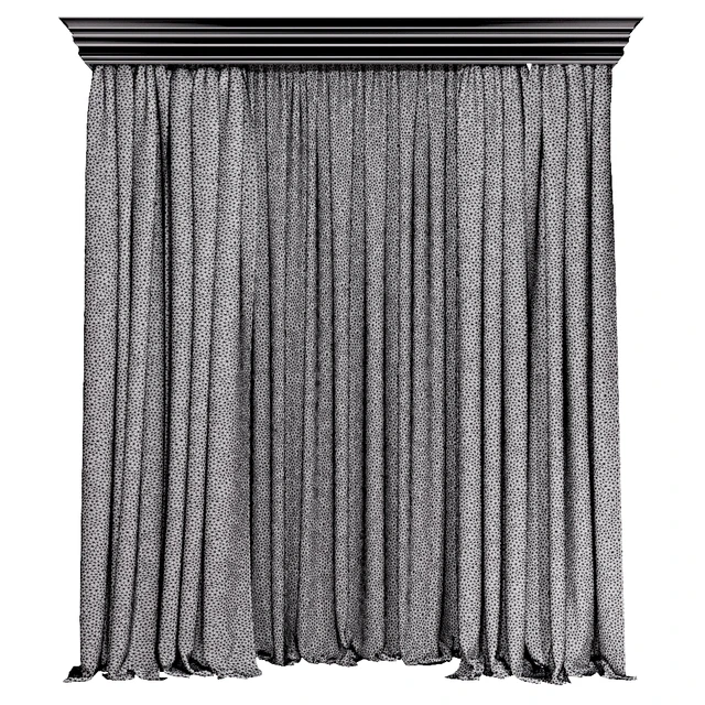 Curtains blue beige and houndstooth set of curtains 01 — Descargar