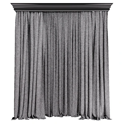 Curtains blue beige and houndstooth set of curtains 01 — Ver 2