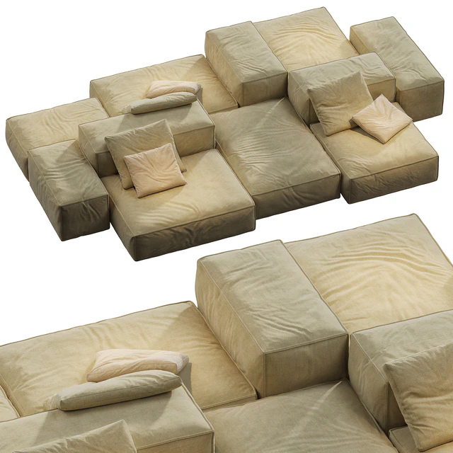 Modular Sofa Extrasoft from the Living Divani brand — Descargar