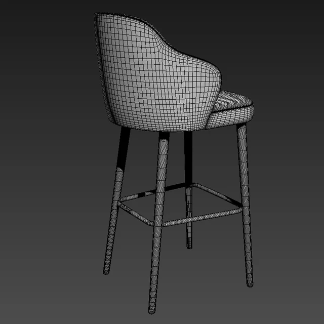 Minotti Leslie Steel Bar Stool — Descargar