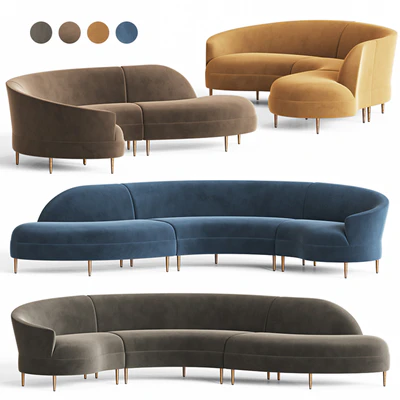 Grace Serpentine Sectional Sofa — Ver 1