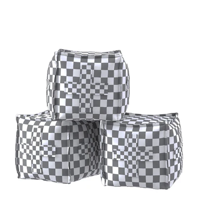 RH/ DISTRESSED CANVAS SQUARE POUF — Вид 2