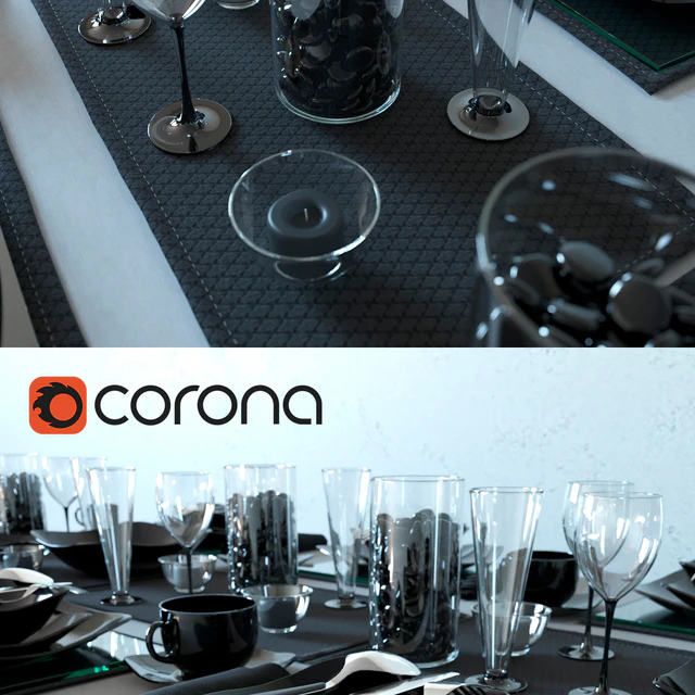 Table service Luminarc Quadrato Black — Descargar