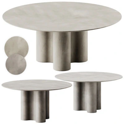 mg12 GIORGIA Round cement dining table — Ver 1