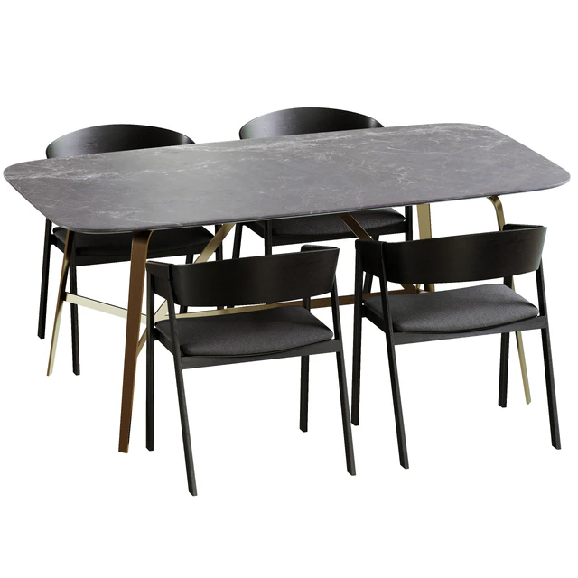 Dining table Dark chair Dellin STD — Descargar