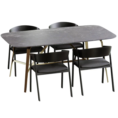 Dining table Dark chair Dellin STD — Ver 1