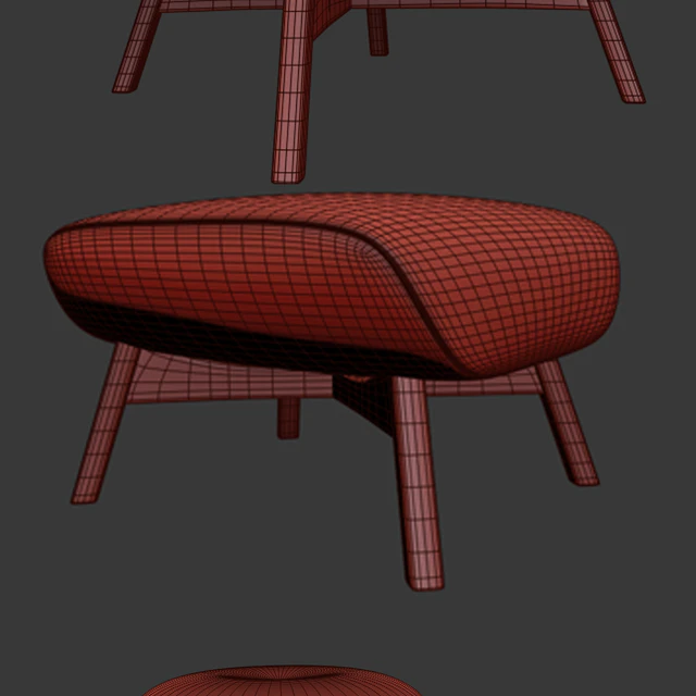 Minotti Russell Arm Chair With Ottoman And Table — Скачать