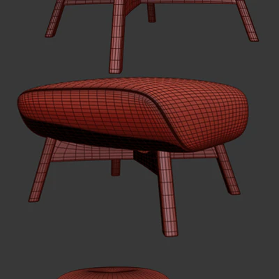 Minotti Russell Arm Chair With Ottoman And Table — Вид 3