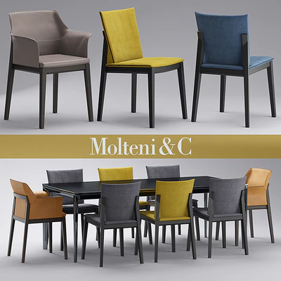 Стол и стулья molteni CHAIRS BREVA, TIVAN — Вид 1