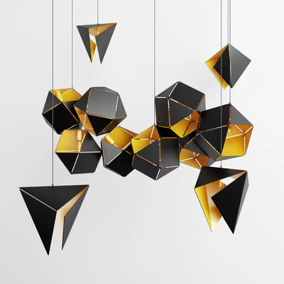 Welles Long Chandelier. Aarevalo STEALTH. — Ver 1