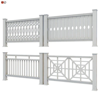 Set of handrails and terrace railing 4 — Ver 1