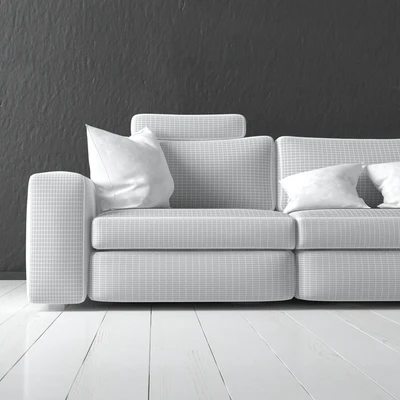 Sectional fabric sofa. — Ver 2
