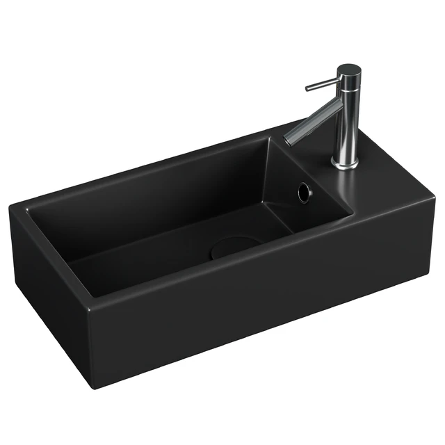 Washbasin SantiLine 41 L SL-2009LMB Black matte — Descargar