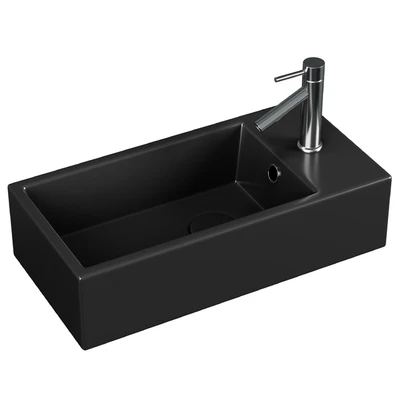 Washbasin SantiLine 41 L SL-2009LMB Black matte — descargar