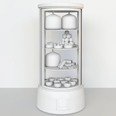 Refrigerator in a cafe with desserts and various sweets 2. Confectionery shop — Ver 2