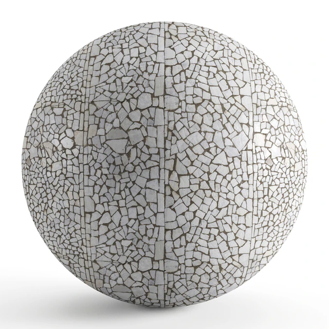 Seamless mosaic texture from chipped tiles. PBR — Descargar