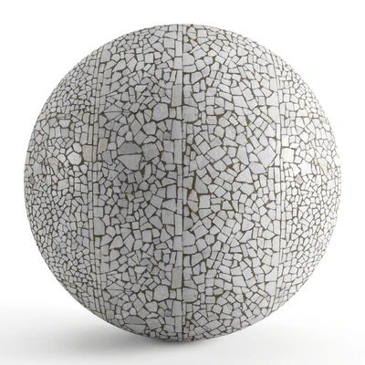 Seamless mosaic texture from chipped tiles. PBR — Ver 5