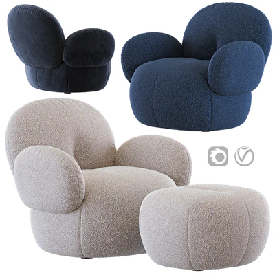 Nana Love Armchair and pouf by Freifrau — Ver 1