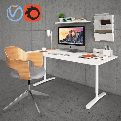 Bekant Desk with Fjallberget — Ver 1