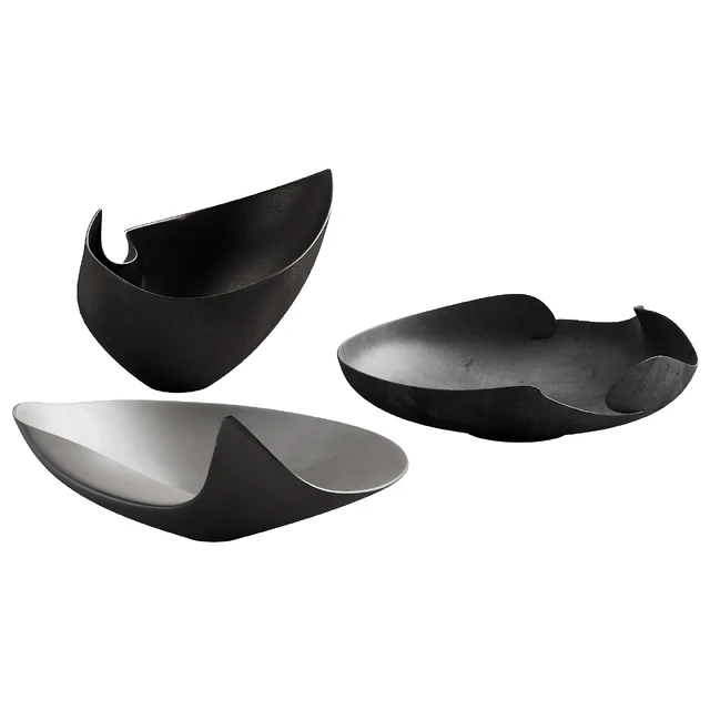 366 decorative vases and pots 04 deformed folded relief vase 03 — Скачать