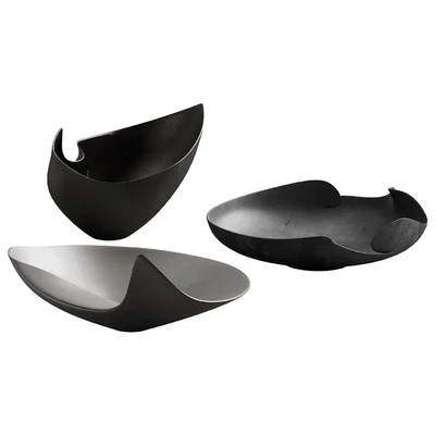 366 decorative vases and pots 04 deformed folded relief vase 03 — Вид 5