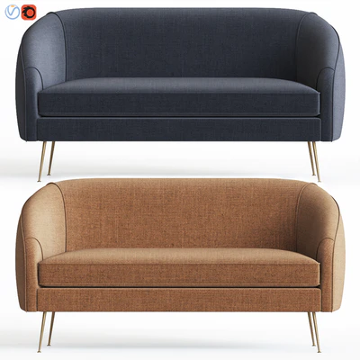 Stella Mid-Century Loveseat Westelm — Descargar