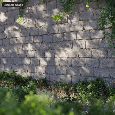 weathered running bond concrete block texture grey — View 3