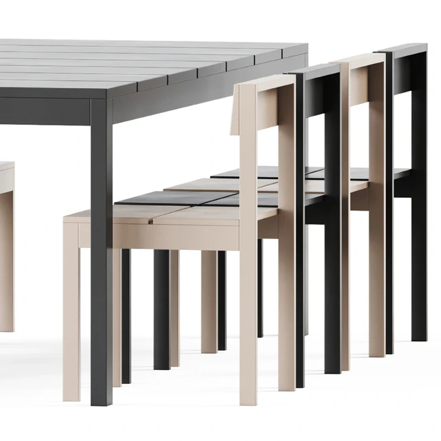 Table and Chair Na Xemena by Gandia Blasco / Outdoor furniture — Descargar
