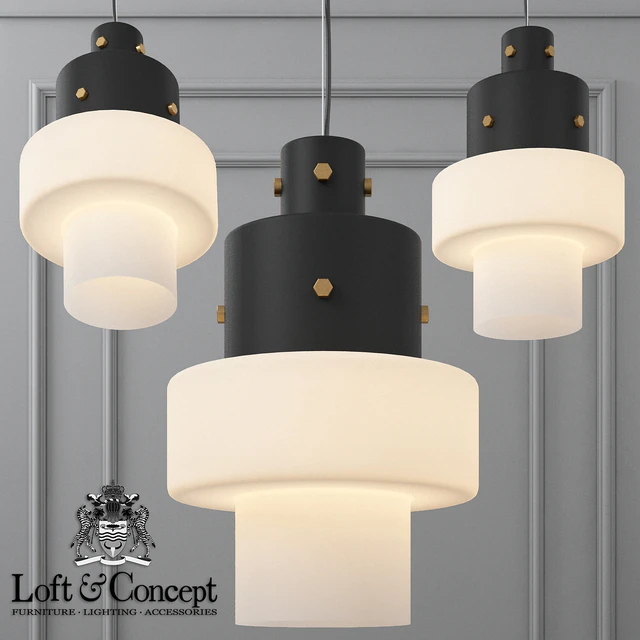 Suspended lumber luna glass pendant milk — Descargar