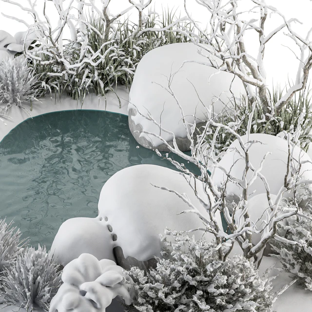 Landscape Furniture Snowy Lake - Set 48-C — Descargar