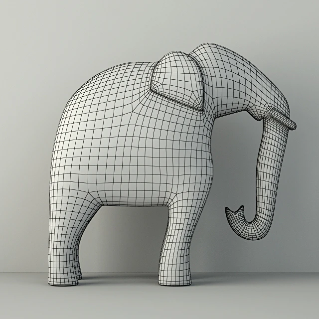Vintage Indian Solid Wood Elephant — Descargar