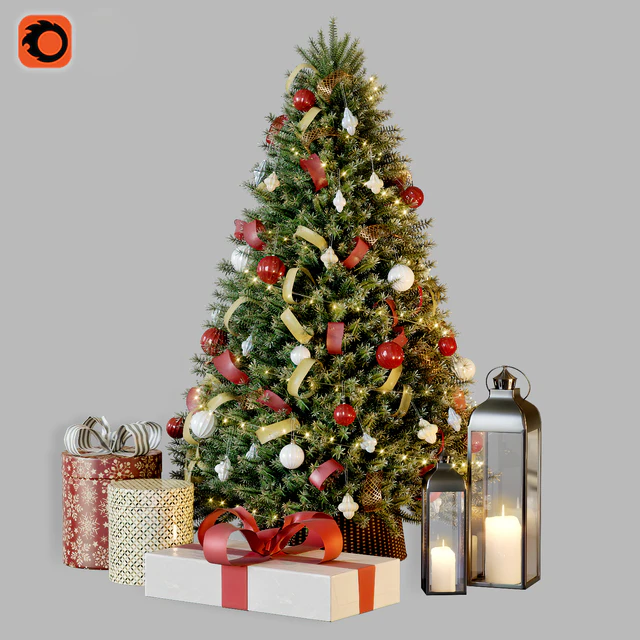 Christmas tree with decor 1 — Descargar