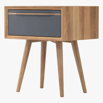 Cabinet Bruni Black with drawer, 45 * 52 * 35 cm — Ver 1