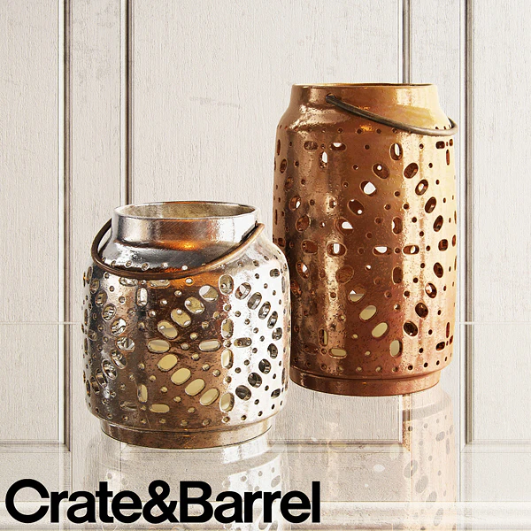 crate&barrel wisteria metallic ceramic lanterns — Скачать