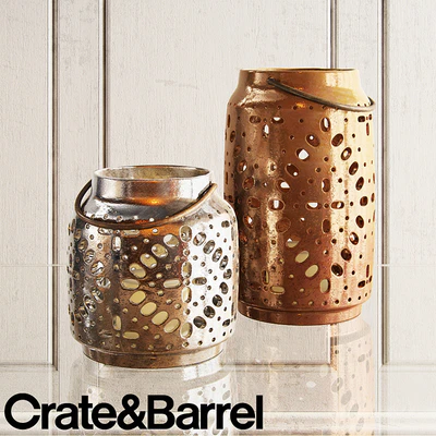 crate&barrel wisteria metallic ceramic lanterns — Вид 1