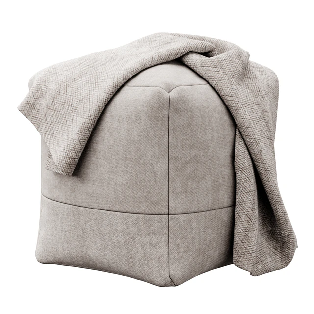 Cotton Canvas Square Pouf by Westelm — Descargar