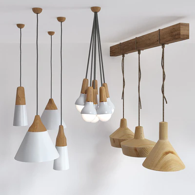 Wooden lamps set2 — Ver 1