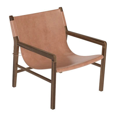 Leather Lounge 1 in Whiskey Armchair — Ver 4