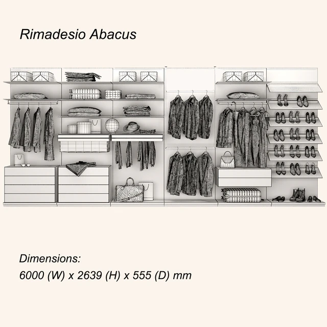 Rimadesio Abacus Walk-in Closet 1 — Скачать