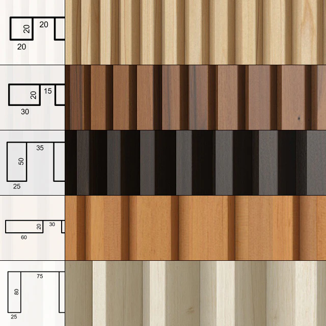A set of panels with slats. — Descargar