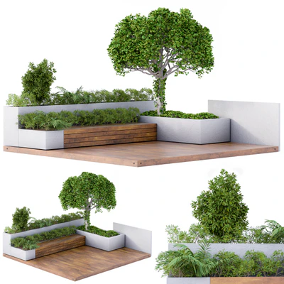 Roof Garden Furniture Seating and Garden Set — Ver 1